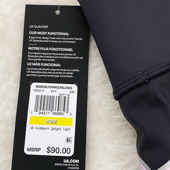 Under Armour Women's ColdGear IgNight Tight, Black, Medium - Picture 5 of 10
